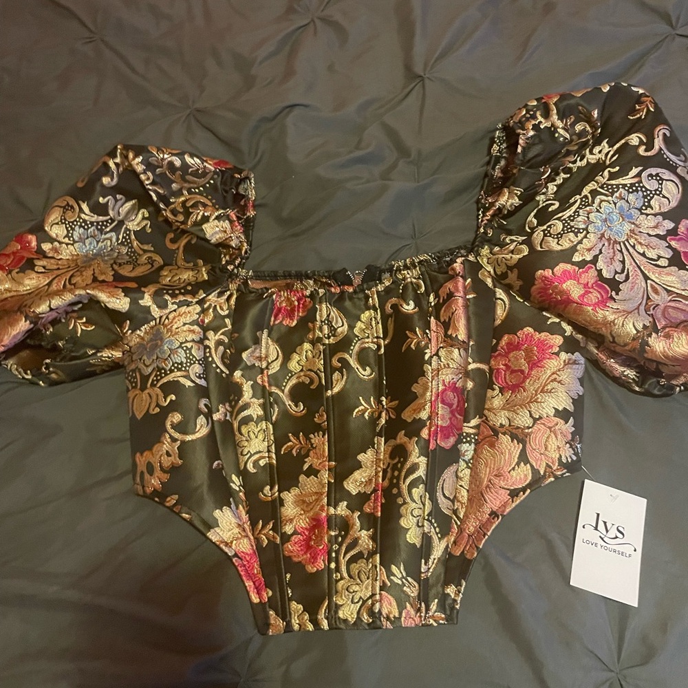 Ruffled Bustier Blouse